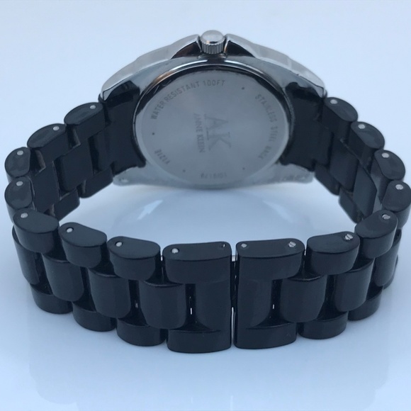 Anne Klein Women Watch Crystal Accents Black Plast - Picture 6 of 8